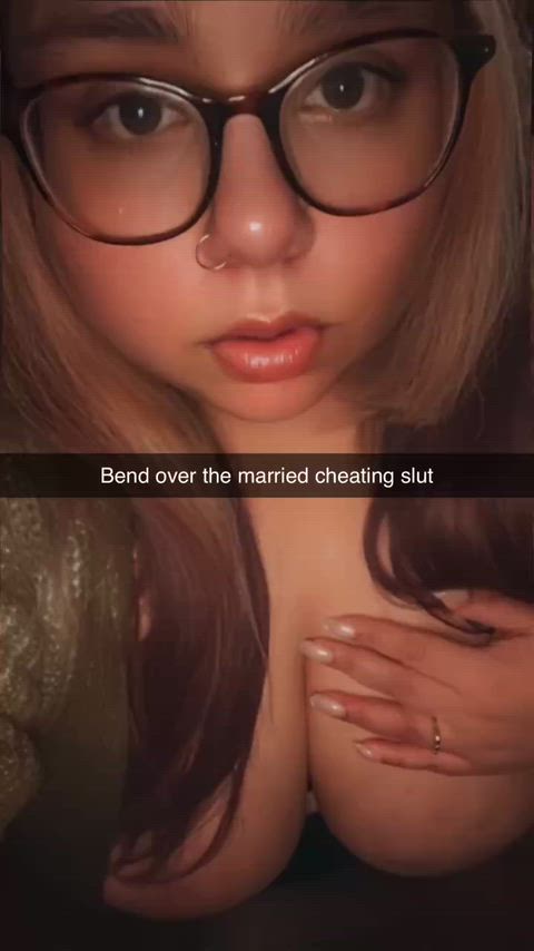 Bending over the married cheating freeuse slutty wifey