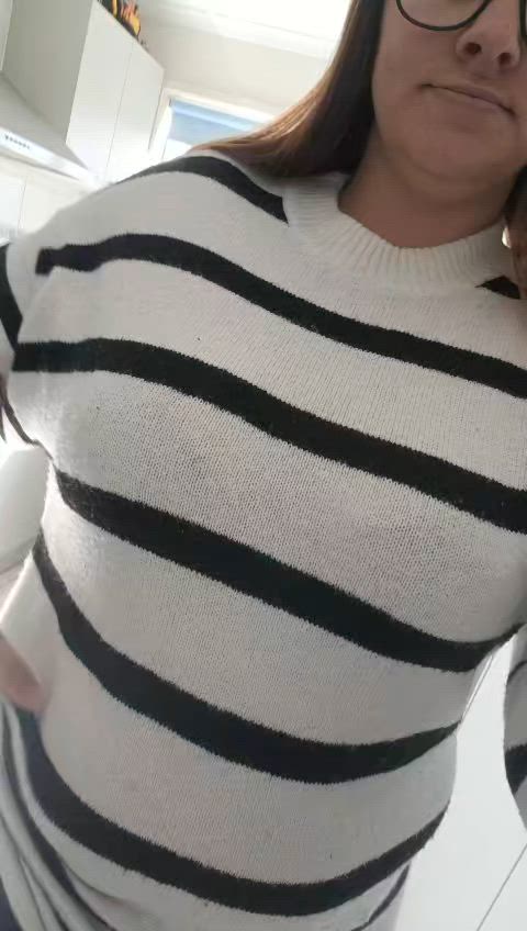 Bored but with a sexy bra on.