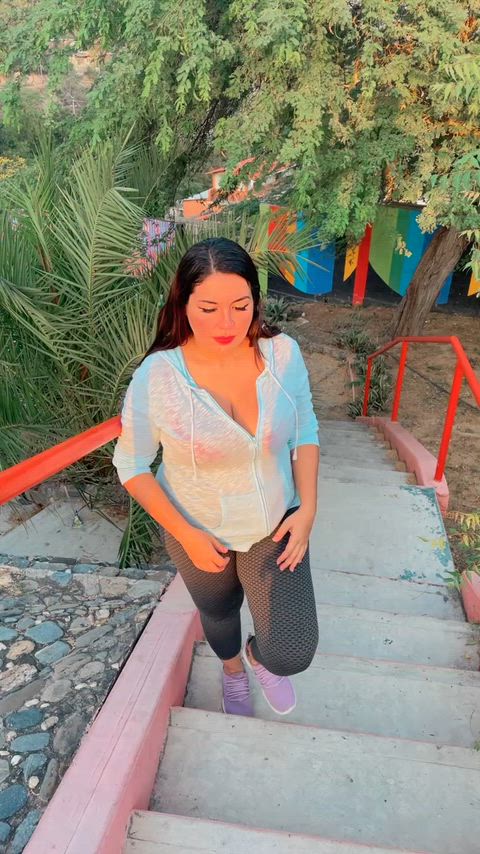 Would you mind sucking my big saggy tits in public