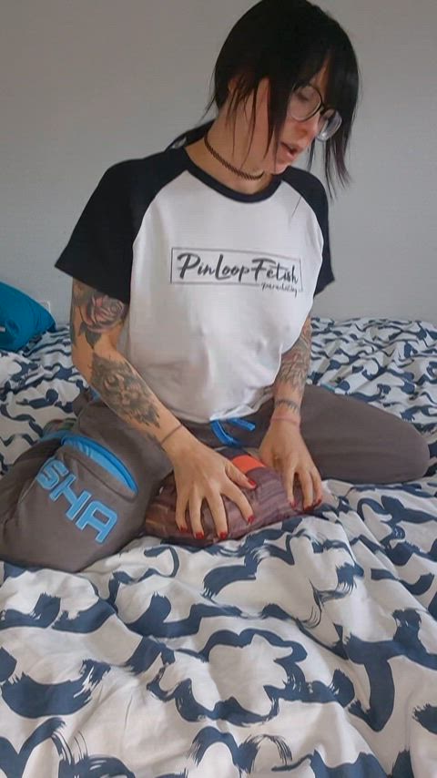 Absolute dork humping with clothes on