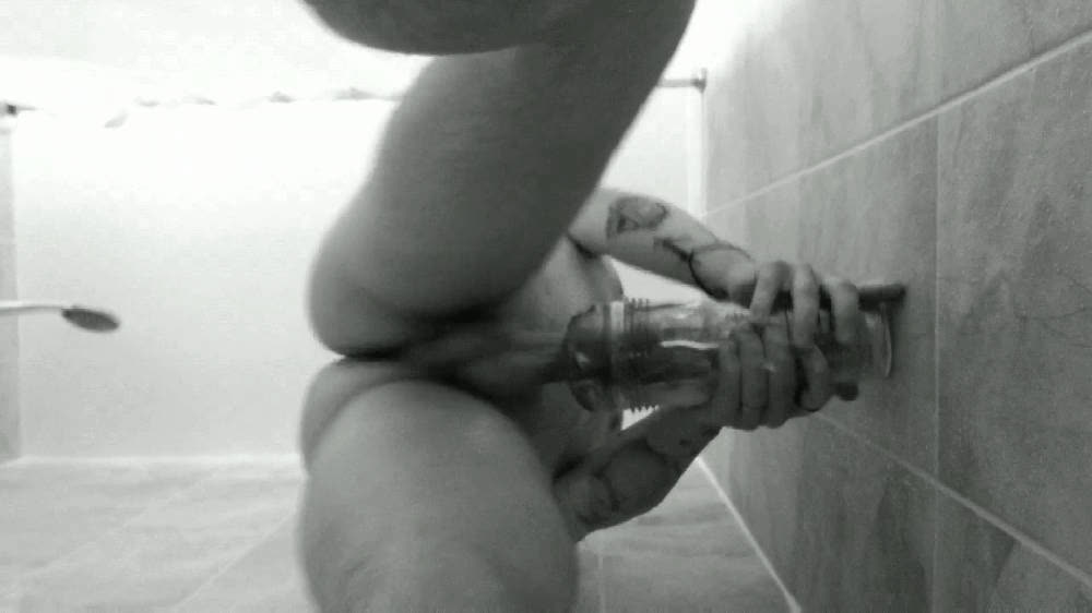 Fucking my fleshlight in the shower.