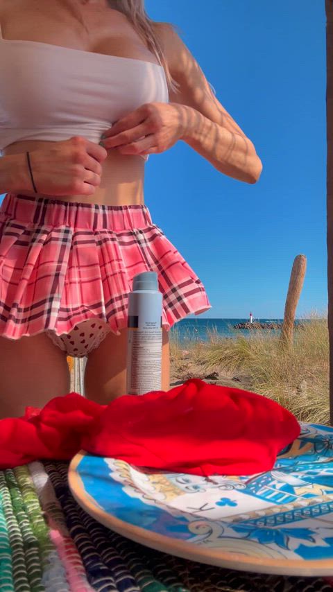 Boobs and sunscreen are a good combo.