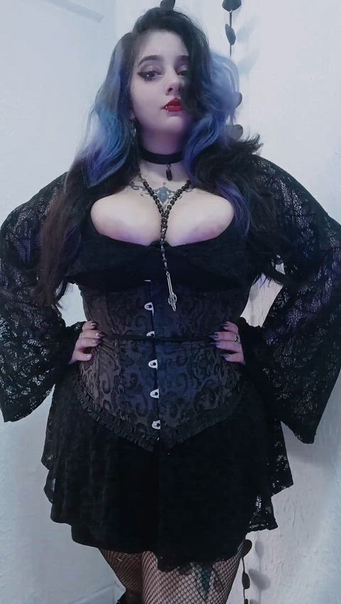 Alt Amateur Big Tits Goth Latina Nipples OnlyFans Raven Solo Tits Porn GIF by raven.roth