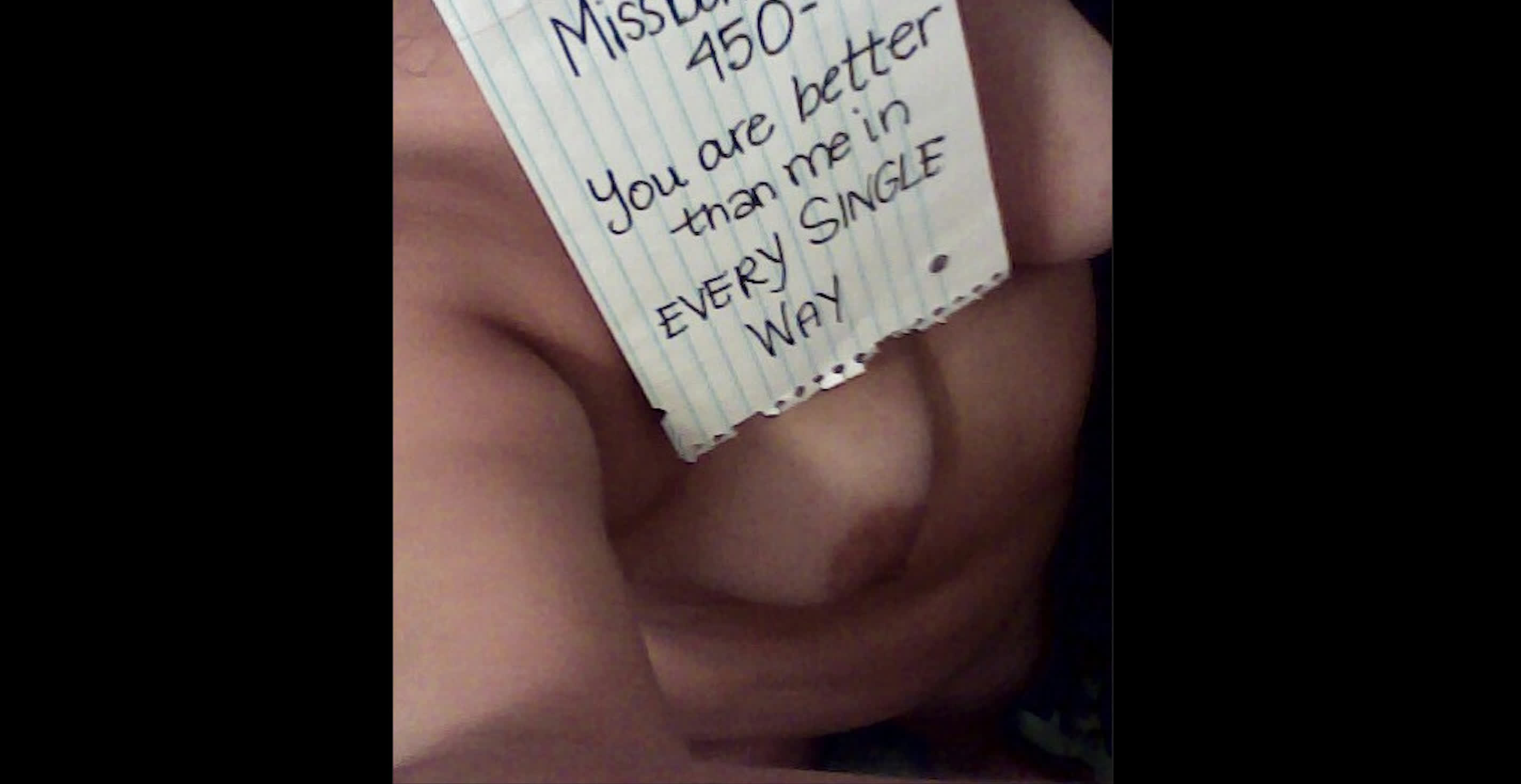 I have a fetish of making my slave girls make signs. Not only for me, but I like pimping them out and seeing them get used by other women as well. For me, dominating a man is easy, dominating a woman gets me much more wet.