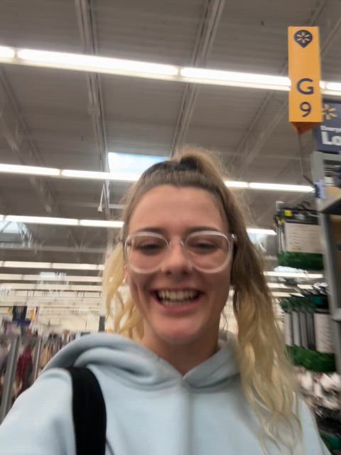 Flashing my boobs in the store ;)