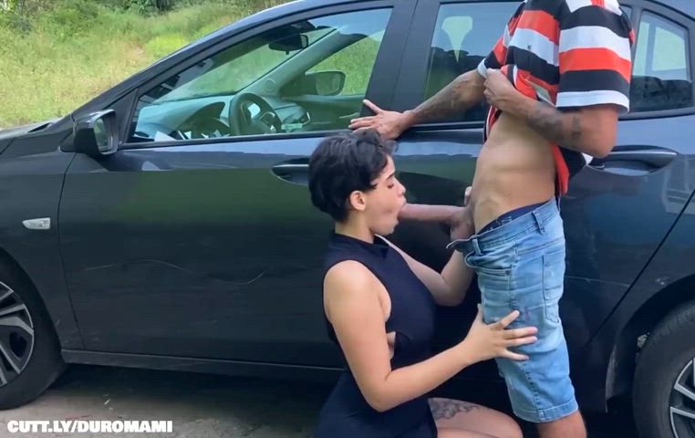 Amateur Big Ass Big Dick Brazilian Car Latina Monster Cock Public Standing Doggy Porn GIF by duromami