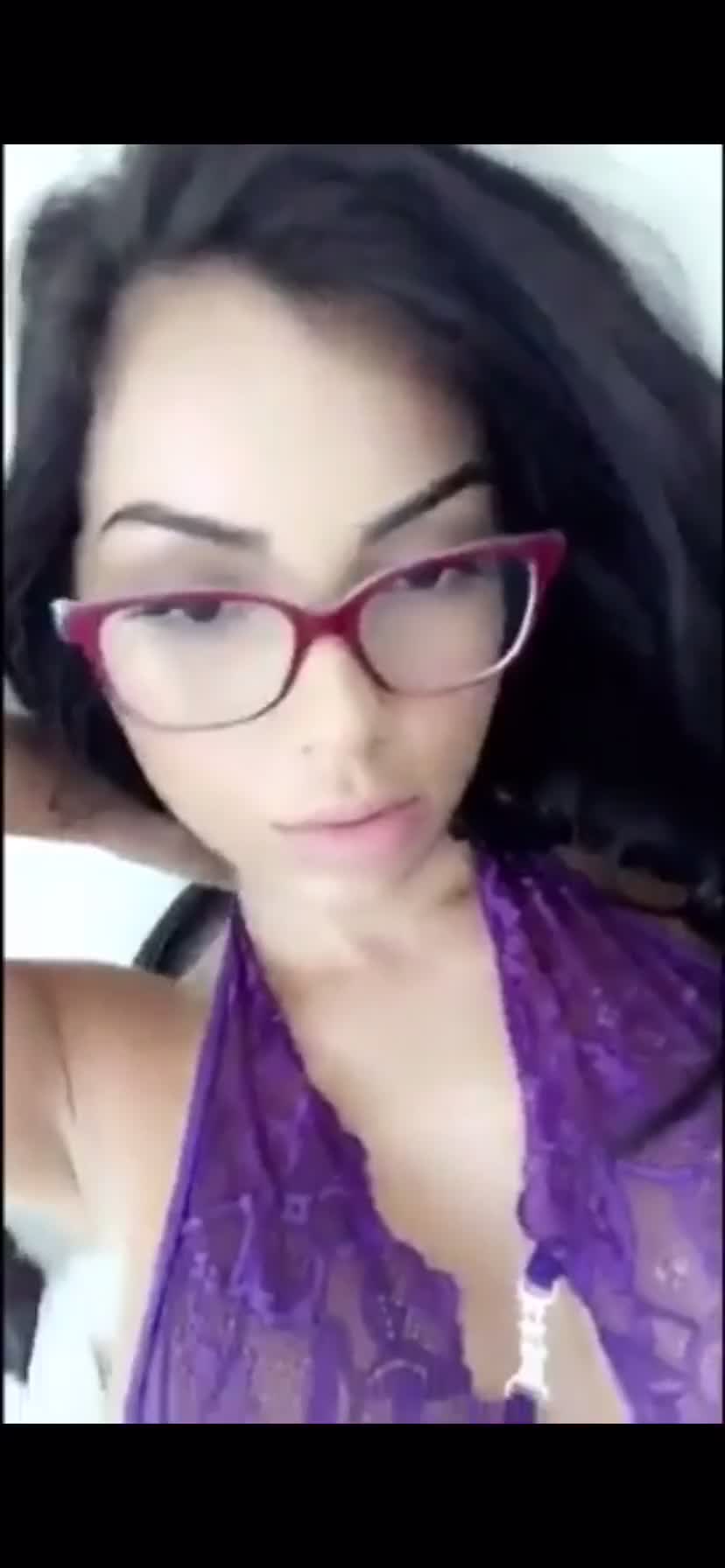Purple lingerie reveal