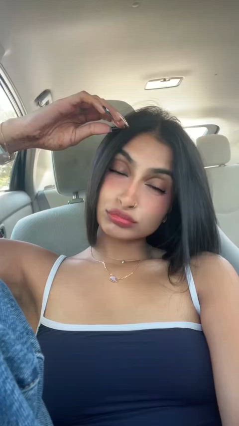In the car