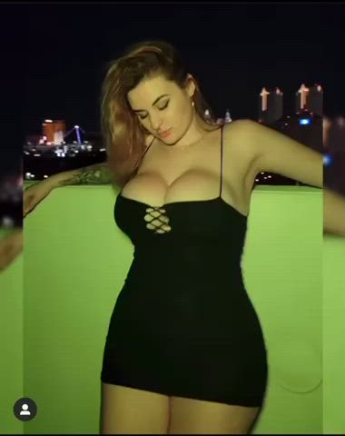 21 Years Old Abigail Big Tits Bouncing Tits Clothed Teen Porn GIF by mollatare