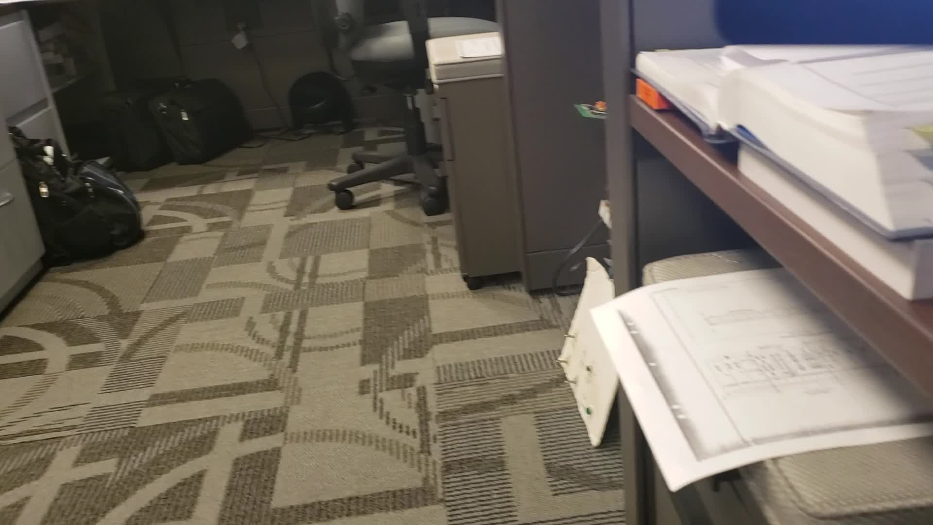 Cum at work!