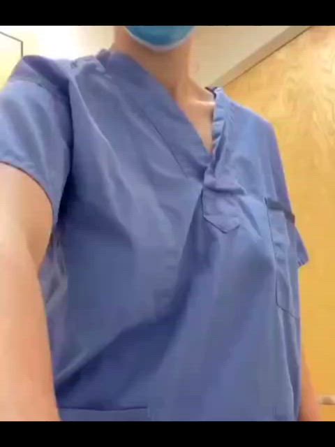 Amateur Big Tits Boobs Homemade Huge Tits Natural Tits Nurse Titty Drop Work Worker Porn GIF by populardick