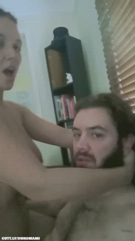 Amateur Areolas Big Tits Bouncing Tits Cowgirl Homemade Natural Tits Real Couple Riding Porn GIF by duromami