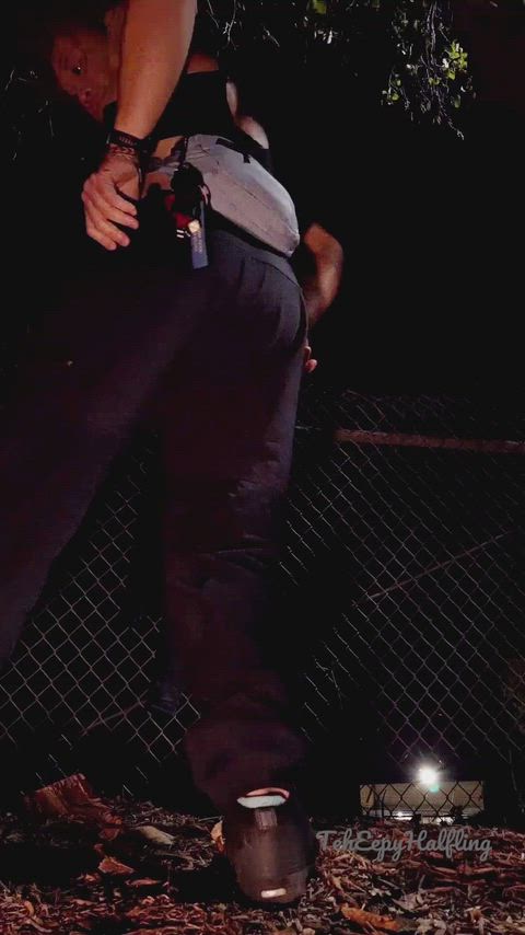 Cute pee before the ride