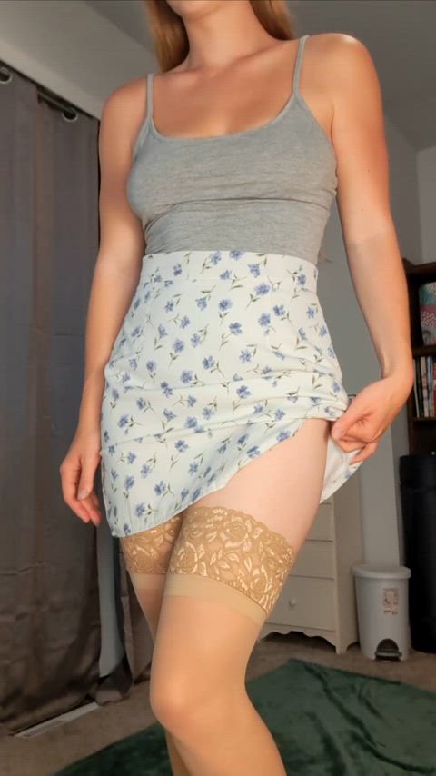 Just a shy gal that likes to show off her panties... & camel toe ;)