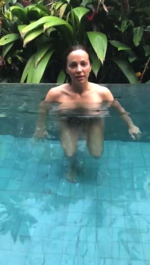 Abigail Mac Big Tits Blowjob Pool Real Couple Swimming Pool Porn GIF by mollatare