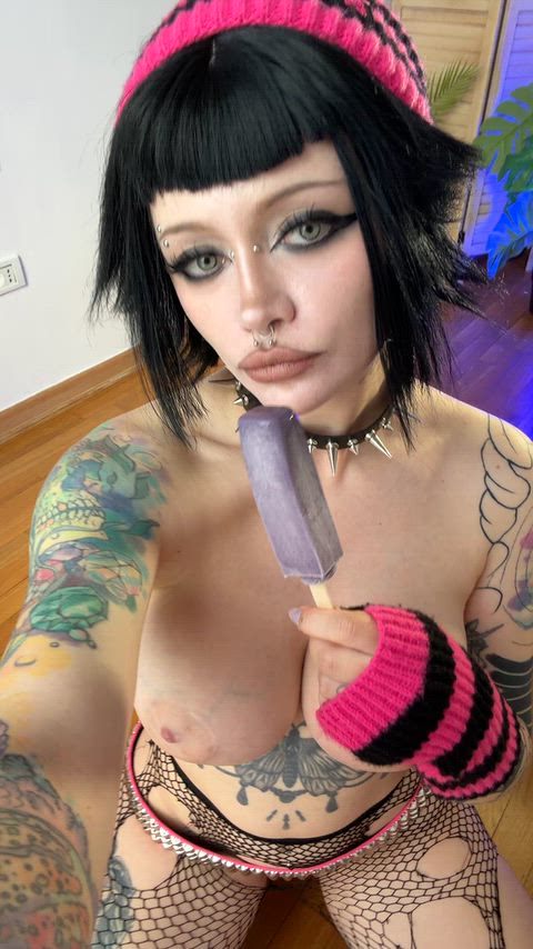 Goth NSFW Tattoo Porn GIF by leahmeowmeow