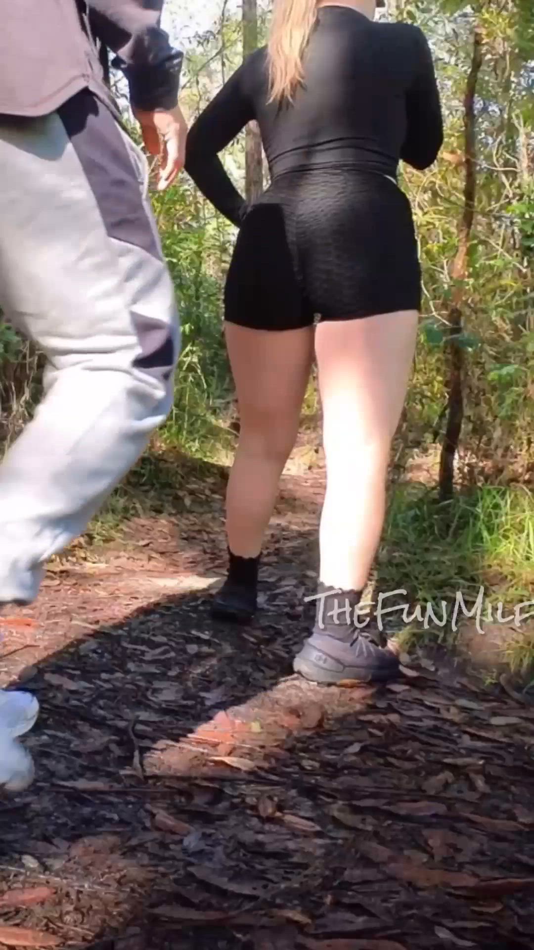 He made me stop in the middle of the trail and then did this! [GIF]