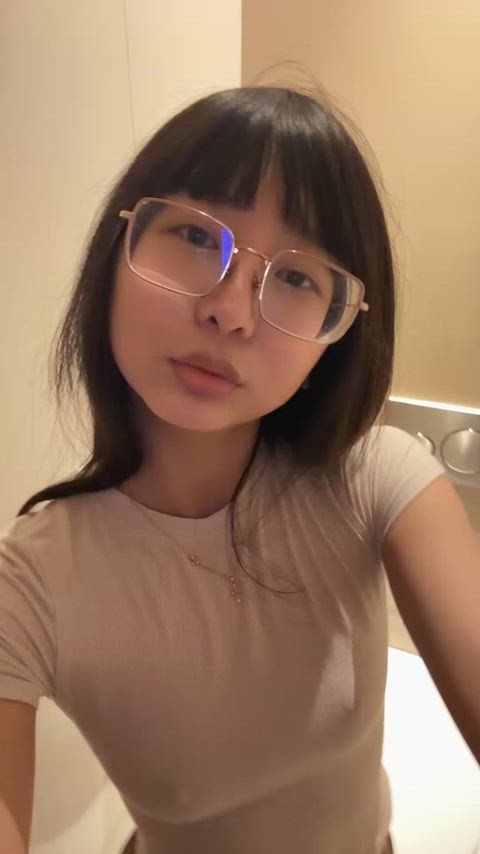 Inferior asian wanna be fucked by daddy in public