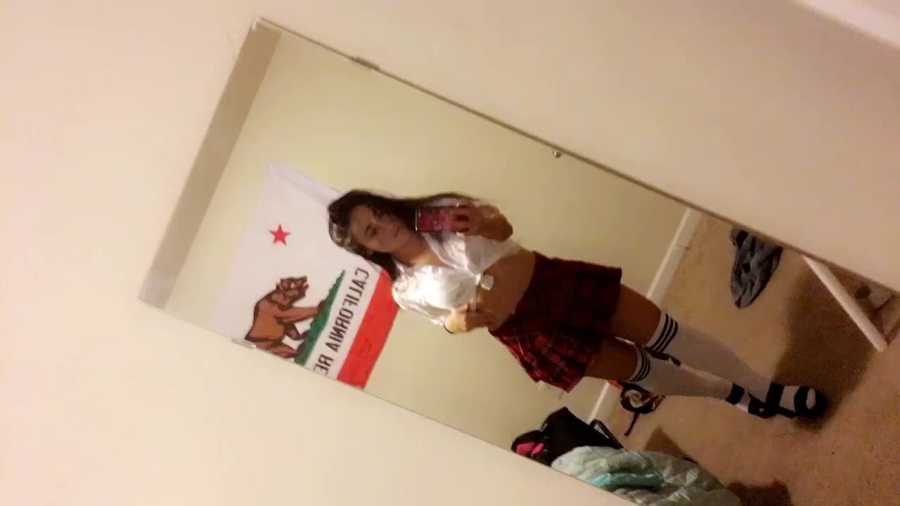 Could you resist my little skirt and thigh highs in your class?