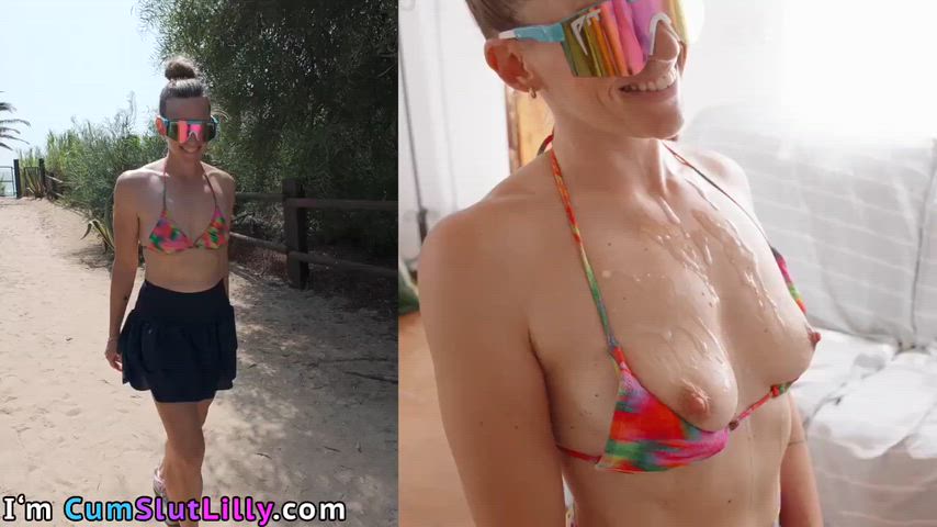 Amateur Cum Cum On Tits Cumshot Cumshots MILF NSFW Natural Tits OnlyFans cumslut Porn GIF by yummycouple