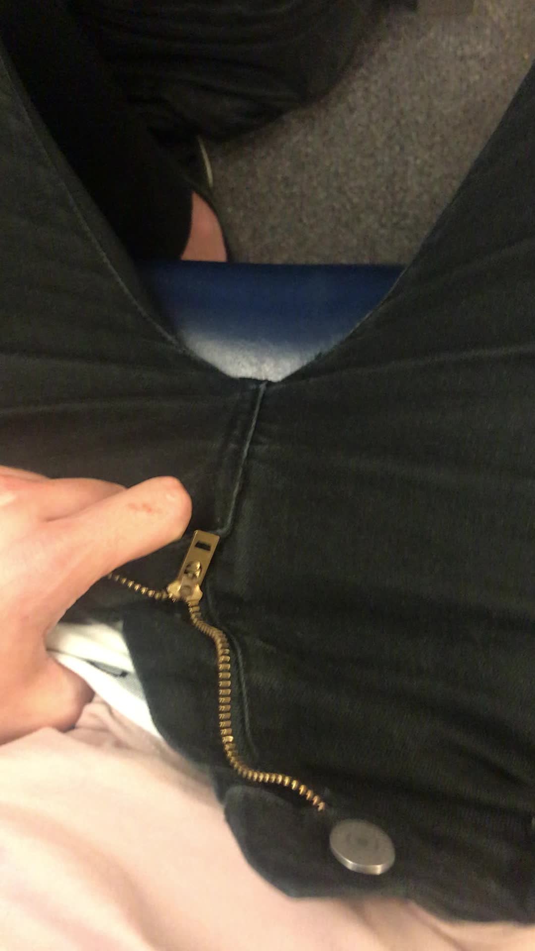 When the train is *mostly* empty, the cock comes out