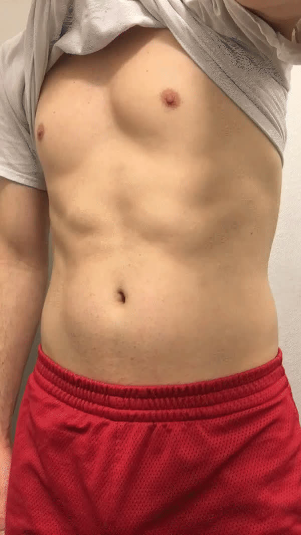 red gym shorts + my dick