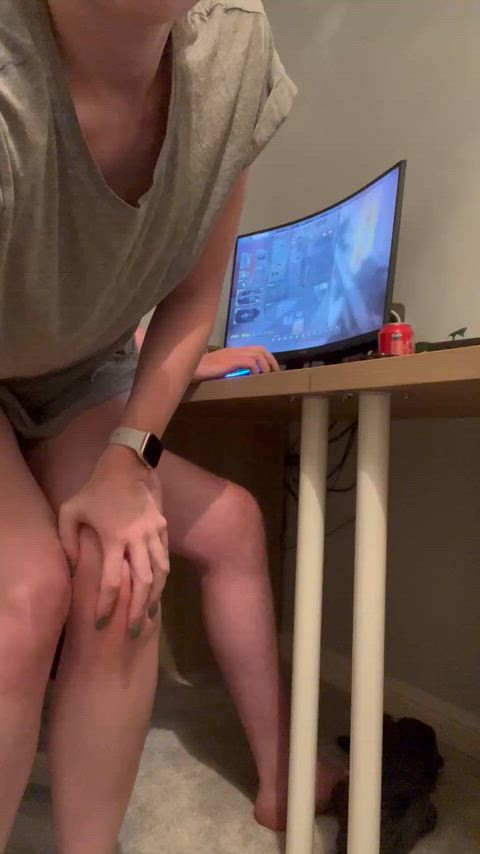 Freely using him while his playing with his friends