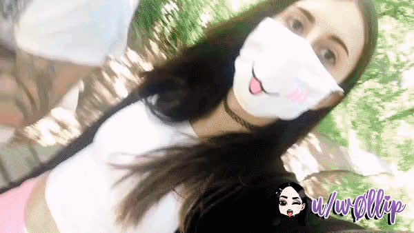 Out for a walk, gotta wear that mask! 😷 🍆