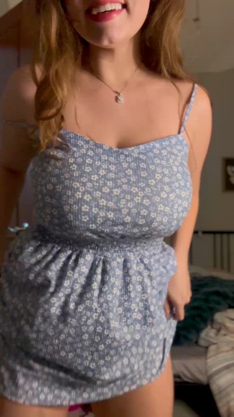 Babe Big Tits Boobs Brunette Cute Huge Tits NSFW Natural Natural Tits Submissive Porn GIF by lamsinka89