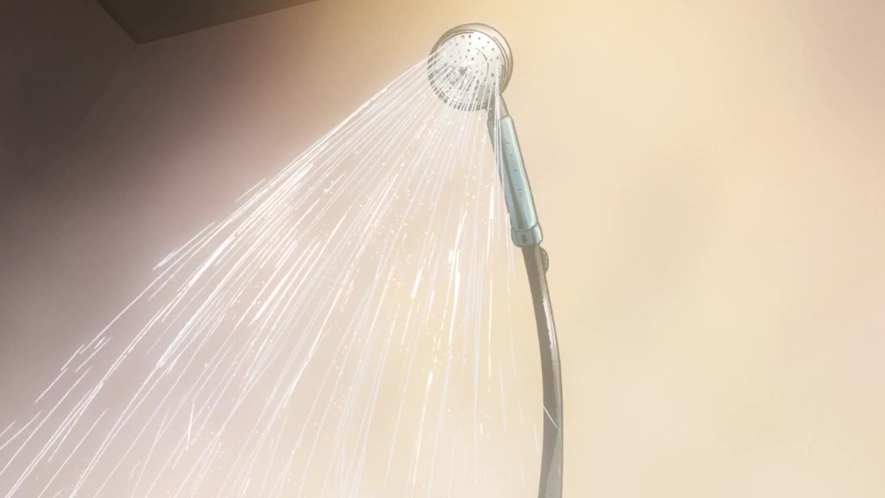 Lucy Heartfilia enjoying her shower