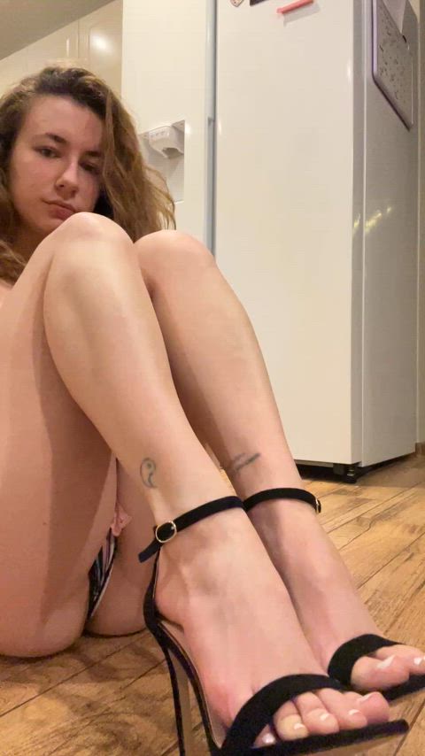 The view from my black heels..