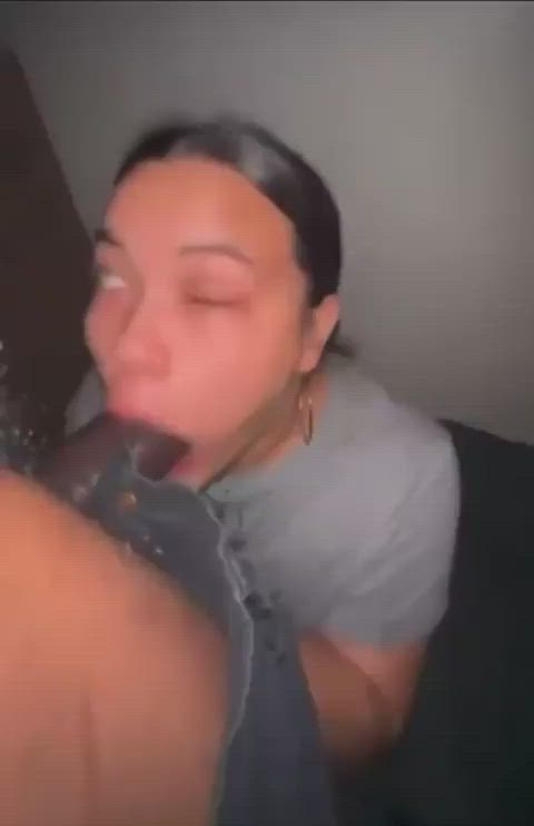 BBC BBC slut Big Dick Blowjob Deepthroat Ebony Ebony Couple Swallowing Porn GIF by slowmoejoe123