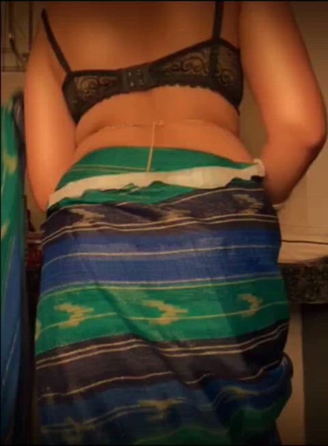 She strips my saree slow… while you imagine what happens when nothing is left 😈👅
