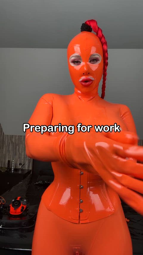 Big Tits Boobs Fetish Kinky Latex Latex Gloves Mask OnlyFans Rubber Tits Porn GIF by missfetilicious