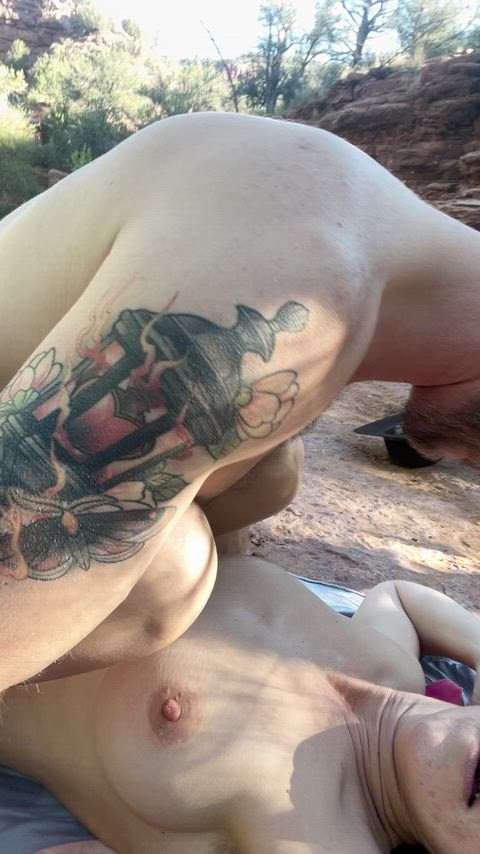 Having sex with my hot boyfriend next to the creek