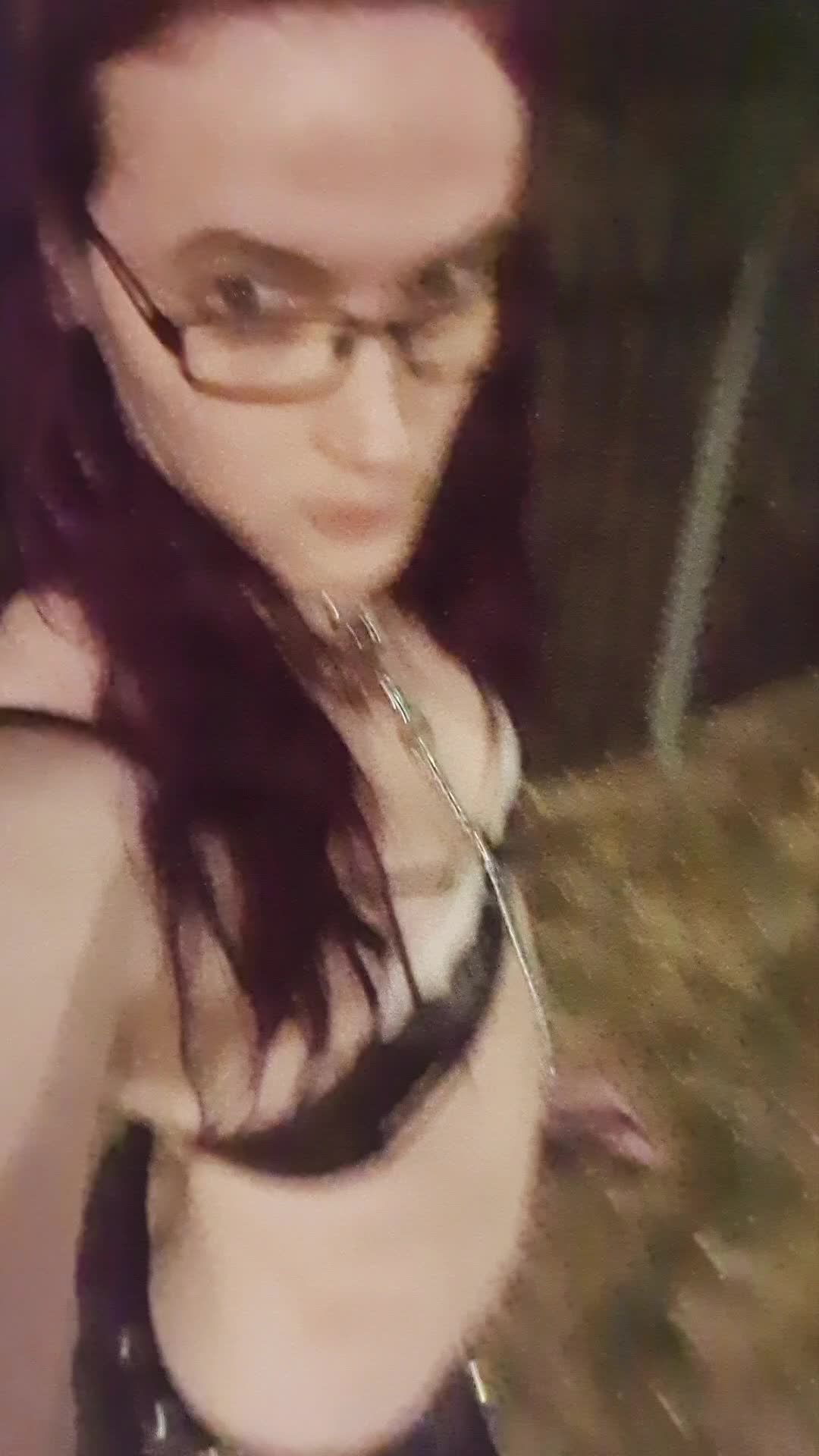 Naughty public sidewalk stroll with traffic going past! Almost caught 😳