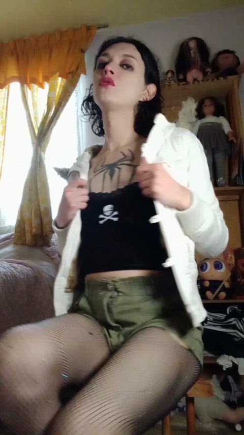 Girl getting dressed, get ready and don't look until she's ready thumbnail