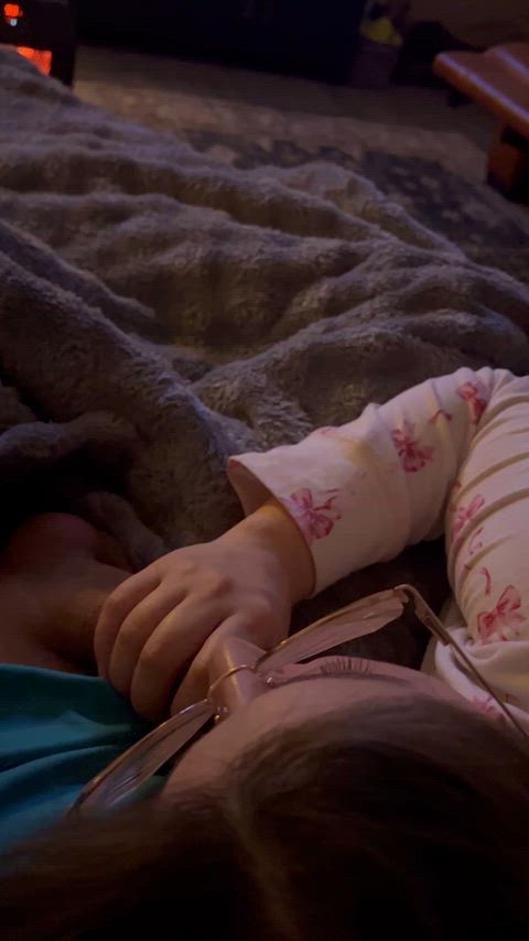 Cock warming is a must while watching TV.