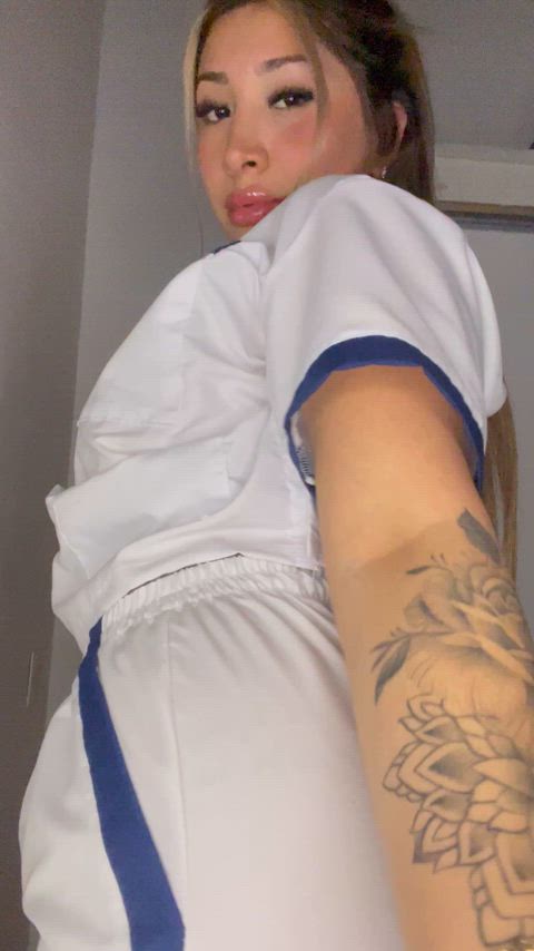 Think I should take these scrubs off slowly