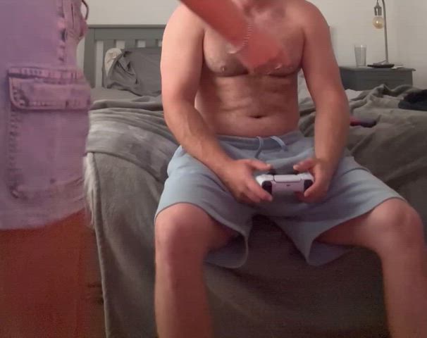He may want to play but I want his cock in my mouth