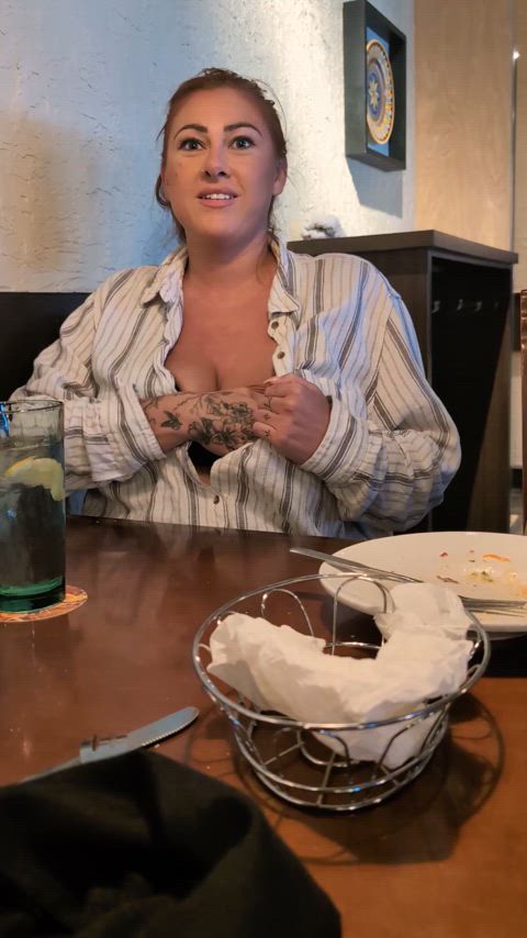 Airing out the girls at olive garden