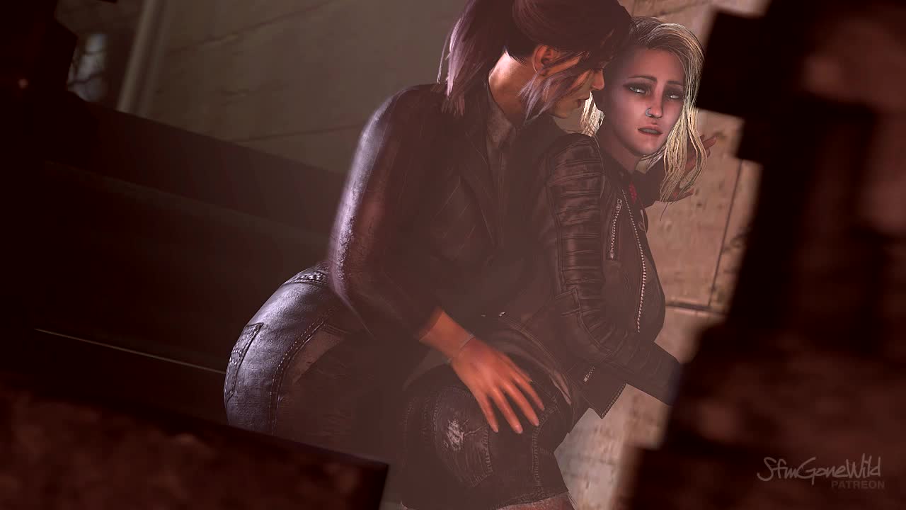 「SFM GIF」 Jane/Kate Public Spanking