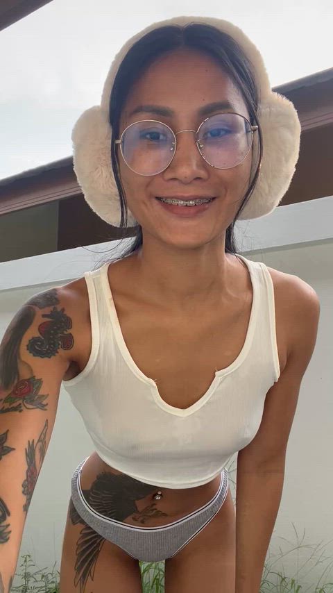 Wanna use me as your cum dumpster after class?