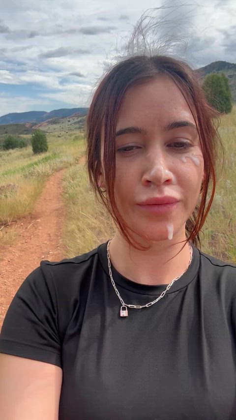 Walking back to the parking lot with a huge load on my face