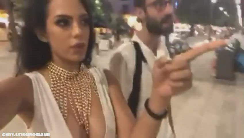 Amateur Big Tits Boobs Exhibitionist Exposed Flashing Latina Natural Tits Public Porn GIF by duromami