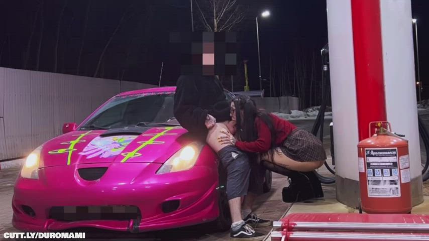 Amateur Blowjob Cum In Mouth Cumshot Facial Goth Public Sex Standing Doggy Porn GIF by duromami
