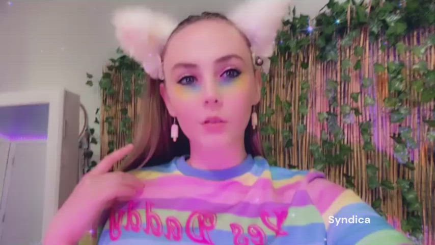 Ahegao American Blonde CamSoda Camgirl Natural Tits Reveal Small Tits Tits White Girl Porn GIF by camsoda