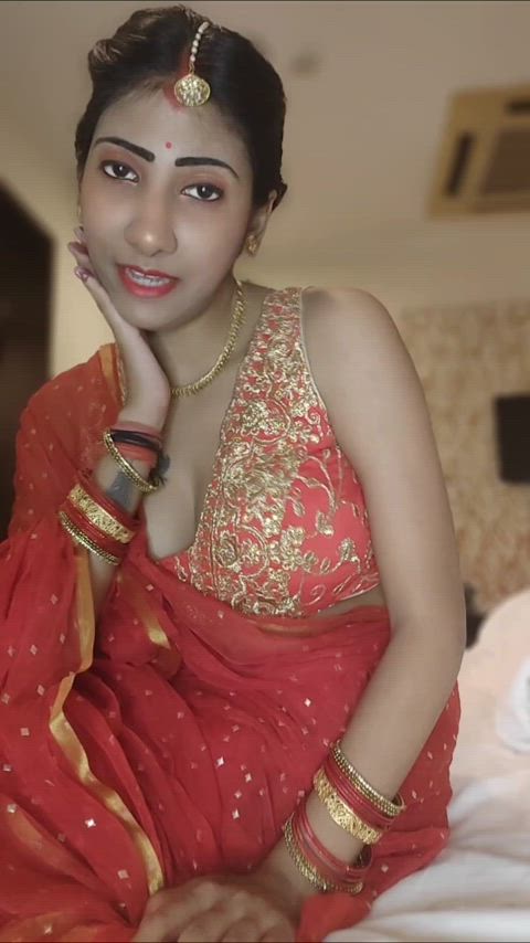 Newly wed Indian bride, when husband is not at home