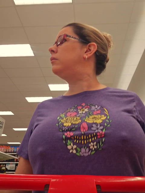 Big milf tits inside Target