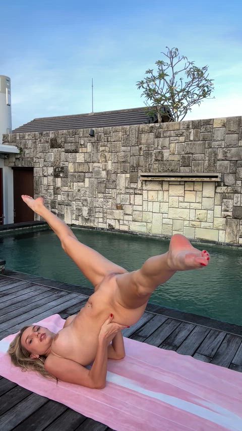 Big Tits Fit Flexible Naked Nude OnlyFans Outdoor Public Pussy Yoga Porn GIF by sandra_hot